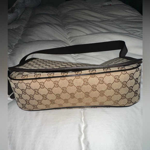 LARGE Gucci GG Canvas Flap Messenger Bag - Picture 7 of 8